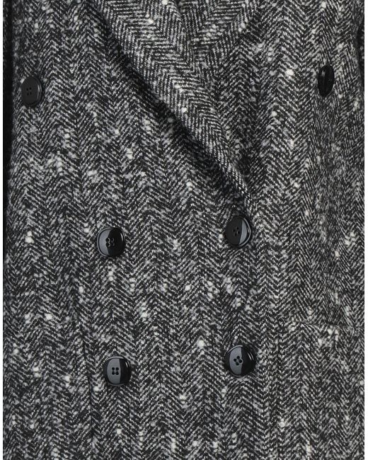 Hanita Gray Coat Polyester, Wool, Polyurethane