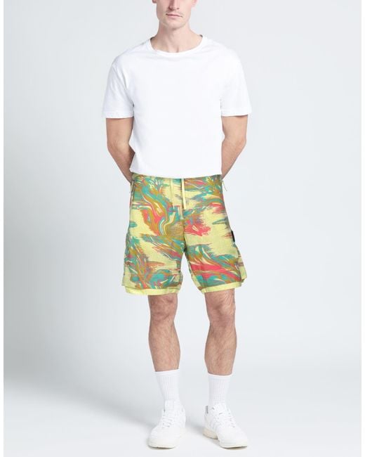 Stone Island Green Shorts & Bermuda Shorts Linen, Cotton for men