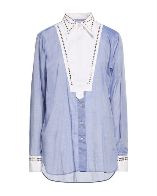 Wales Bonner Blue Shirt Cotton