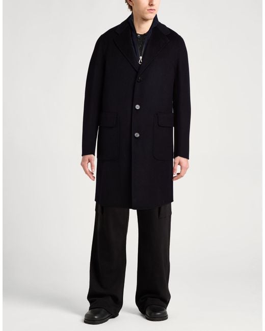 Paltò Blue Fabbrica Coat Wool, Nylon for men