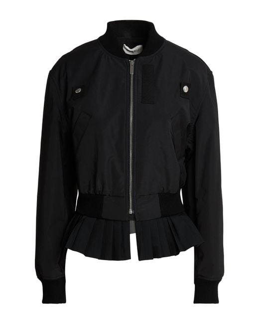 MEIMEIJ Black Jacket Polyester, Acetate, Viscose