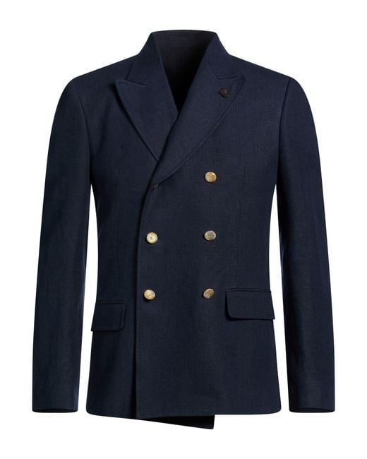 Lardini Blue Blazer Linen for men