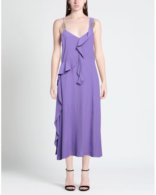 SIMONA CORSELLINI Purple Midi Dress