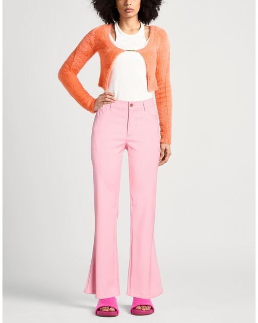 Marni Pink Pants Virgin Wool, Mohair Wool