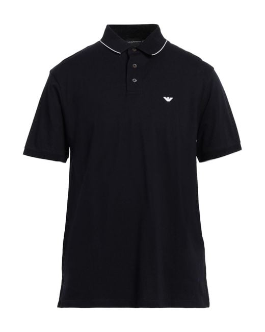 Emporio Armani Black Polo Shirt for men