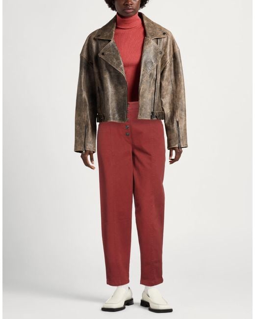 8pm Red Brick Pants Cotton, Elastane