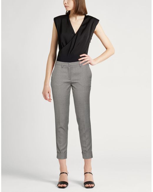 Fabiana Filippi Gray Pants Virgin Wool, Ecobrass