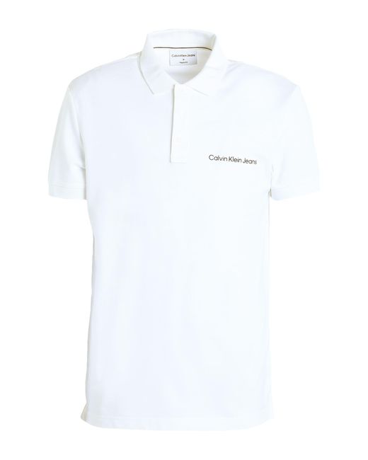 Calvin Klein White Polo Shirt for men