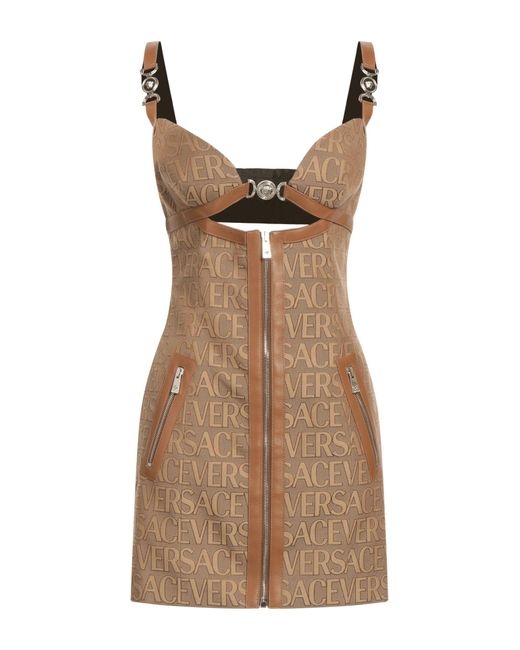 Short dresses Versace de color Brown