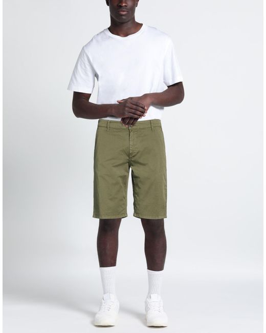 Lyle & Scott Green Shorts & Bermuda Shorts Cotton, Elastane for men