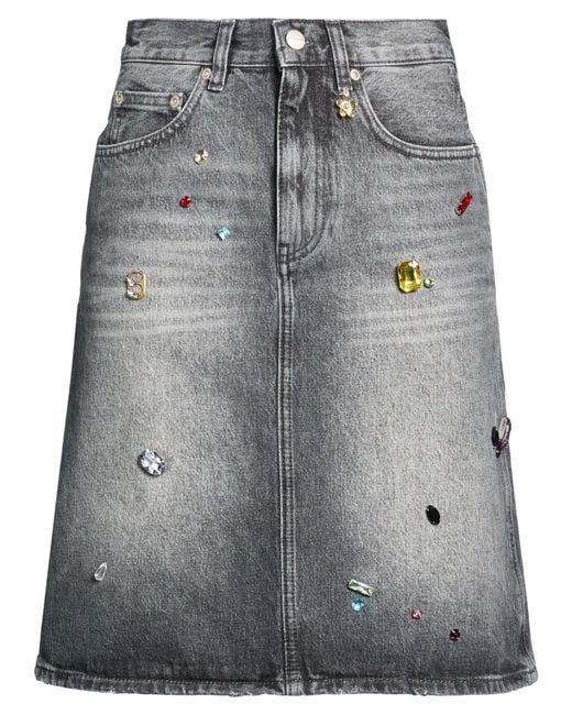 Marc Jacobs Gray Denim Skirt Cotton