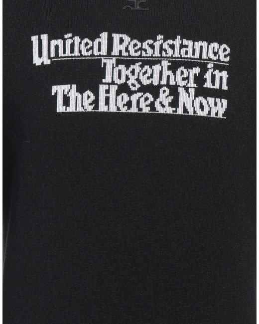 Courreges Black Sweater Polyamide, Elastane for men