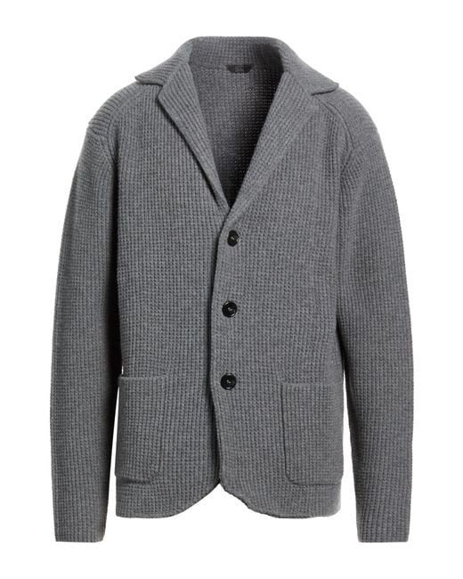 Hōsio Gray Blazer Wool, Polyester for men
