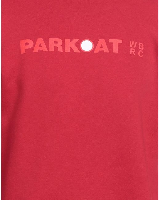 Parkoat Red Sweatshirt Cotton, Polyester for men