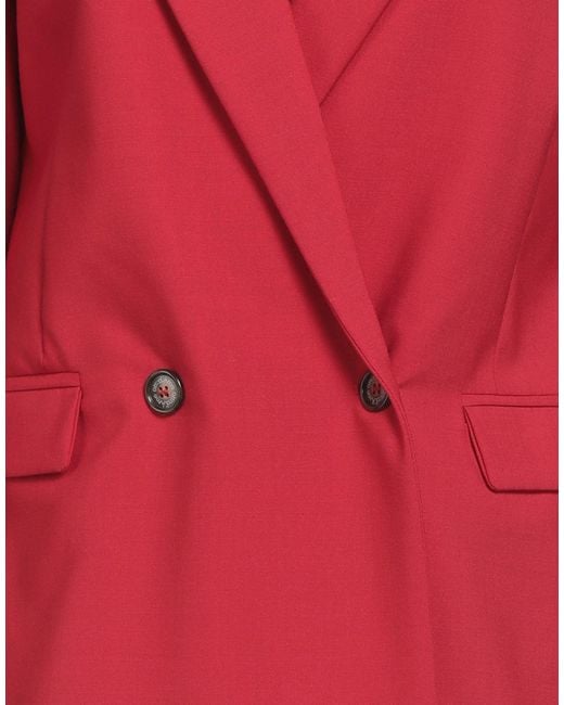 Ottod'Ame Red Blazer Polyester, Wool, Elastane