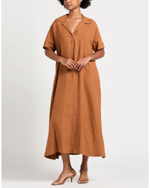 Eleventy Brown Maxi Dress