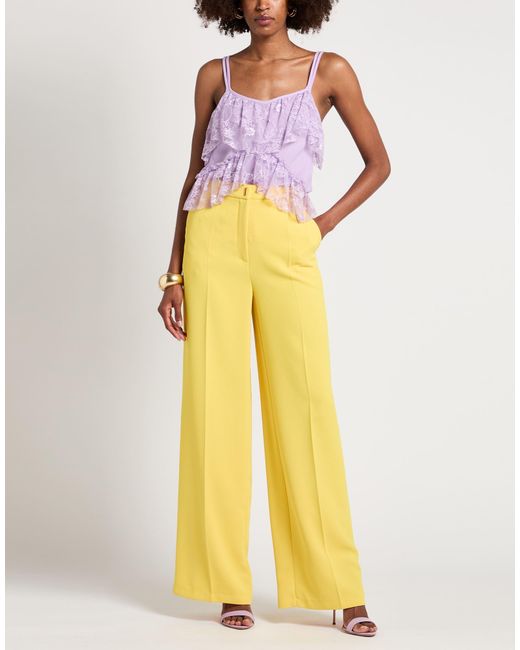 Elisabetta Franchi Yellow Trouser