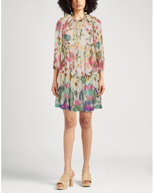 Anjuna White Mini Dress Cotton, Silk