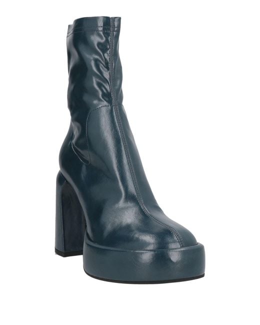 Elena Iachi Blue Deep Ankle Boots Synthetic Material