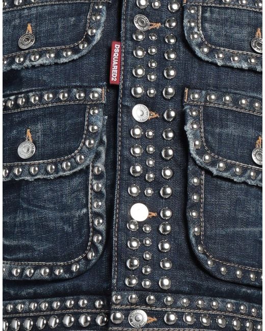 DSquared² Blue Denim Outerwear Cotton, Elastane