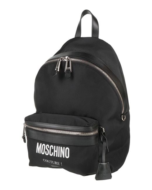 Moschino Black Backpack Textile Fibers for men