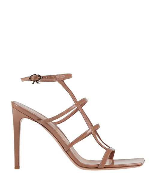 Gianvito Rossi Pink Antique Rose Sandals Leather