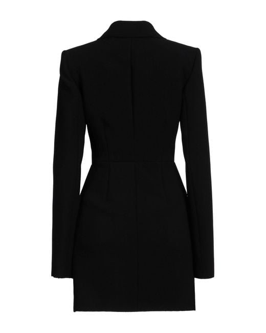 MSGM Black Overcoat & Trench Coat