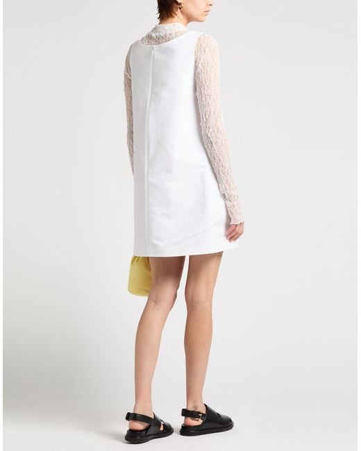 Marni White Mini-Kleid