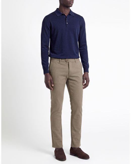 Teleria Zed Gray Pants Cotton, Elastane for men
