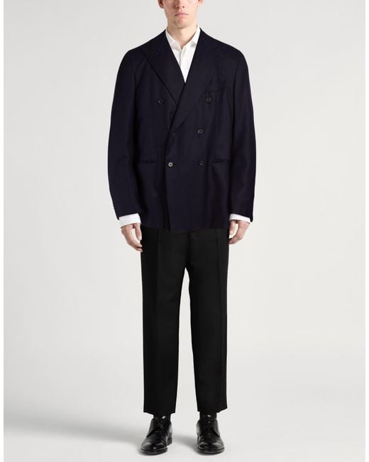 Caruso Blue Midnight Blazer Wool for men