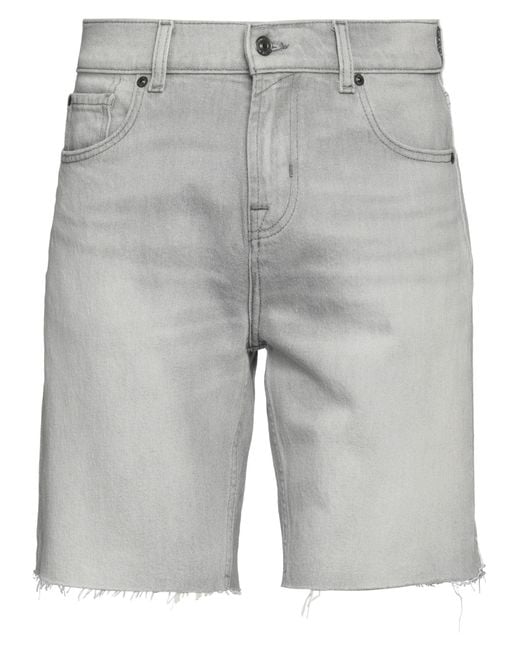 7 For All Mankind Gray Denim Shorts for men