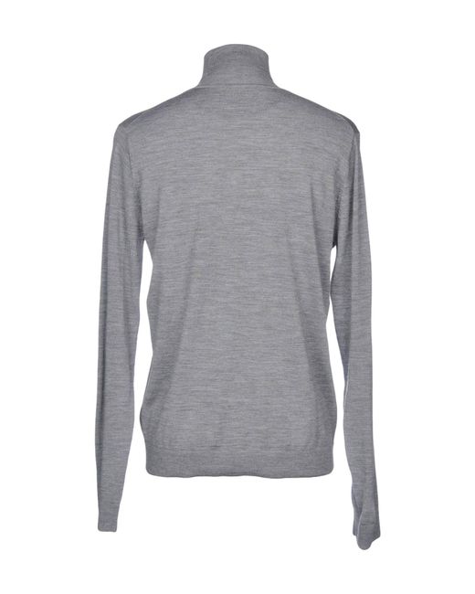 Jeordie's Gray Turtleneck Virgin Wool for men