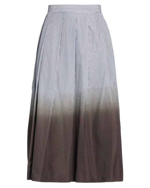 Hache Gray Midi Skirt