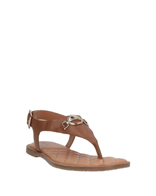 Barbour Brown Thong Sandal Leather for men