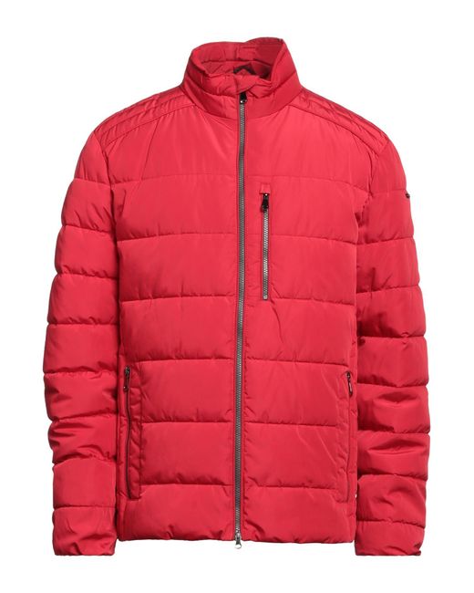 Geox Down Jacket in Red for Men Lyst
