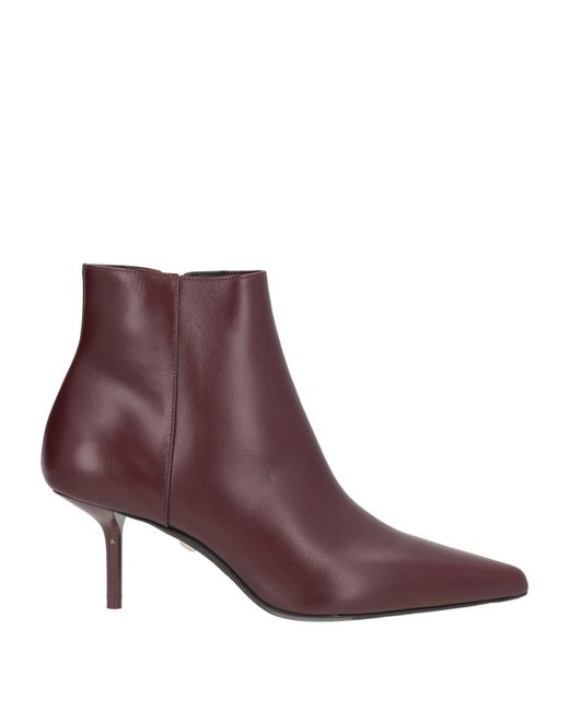 Max Mara Purple Ankle Boots Leather