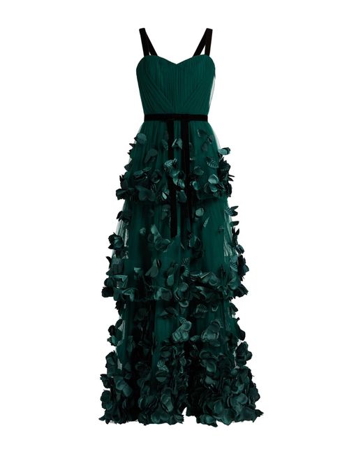 Marchesa Green Maxi Dress