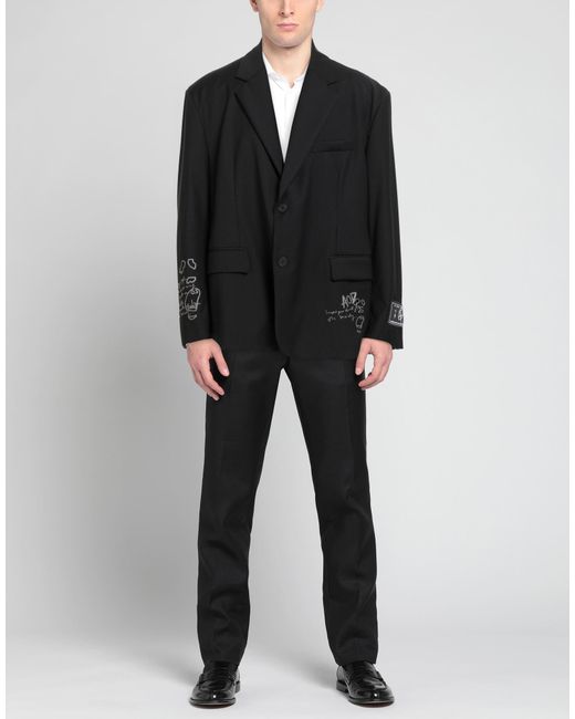AN OTHER DATE Black Blazer Polyester, Wool, Elastane for men
