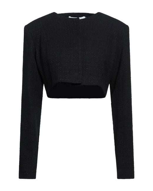 IRO Black Jacket Cotton, Polyester, Polyamide, Metallic Fiber