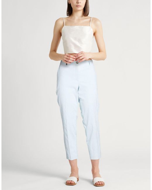 Peserico Blue Pants Cotton, Elastane