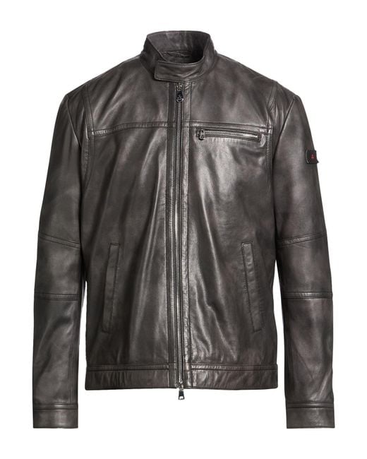 Peuterey Black Jacket Sheepskin for men