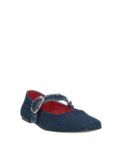 Replay Blue Ballet Flats