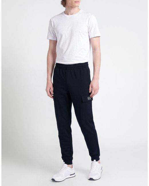 EA7 Blue Pants Cotton for men