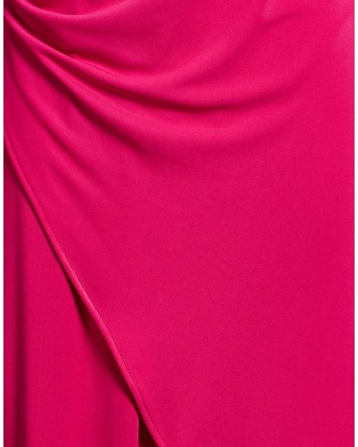 Futur Pink Maxi Dress Polyester, Elastane