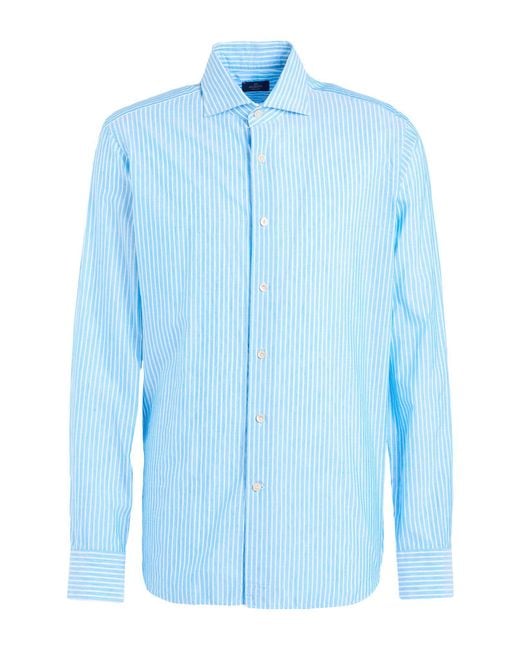 Alessandro Gherardi Blue Azure Shirt Cotton, Linen for men