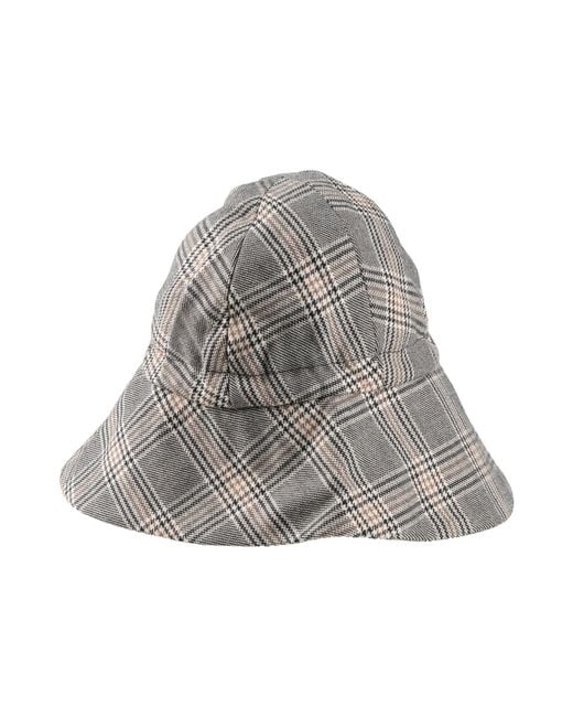 Fabiana Filippi Gray Hat Virgin Wool