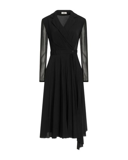 Sandro Black Midi Dress