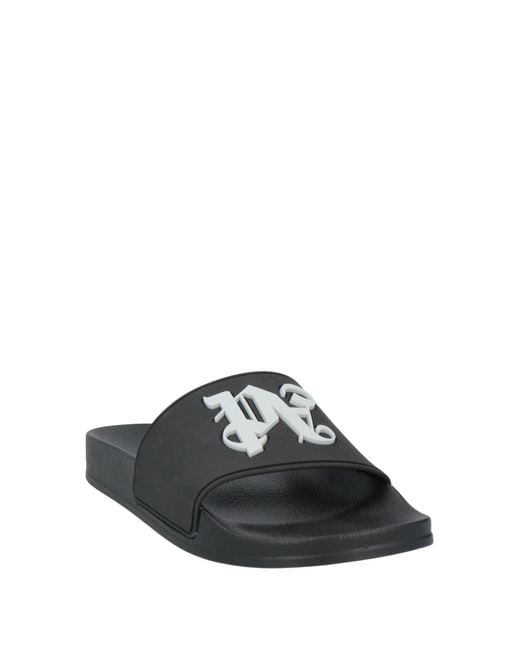 Palm Angels Black Sandals Rubber for men