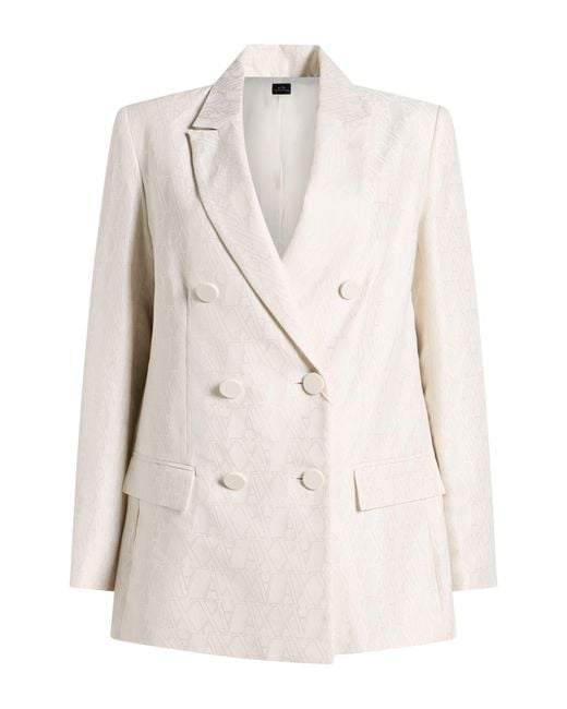 ARMANI EXCHANGE White Blazer Cotton, Polyester
