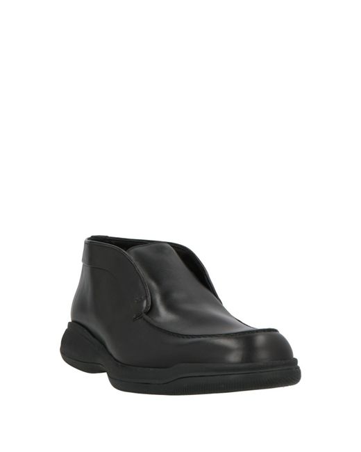 Santoni Black Ankle Boots Leather for men